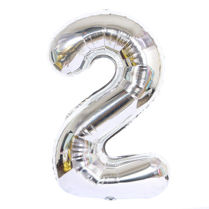 40cm Silver Number 0-9