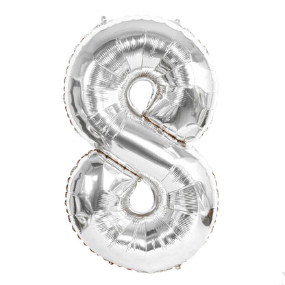 40cm Silver Number 0-9