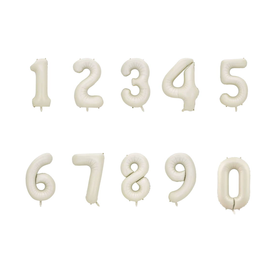 66cm Cream White Number 0 - 9