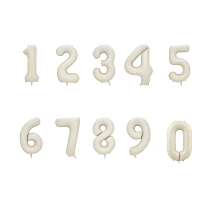 66cm Cream White Number 0 - 9