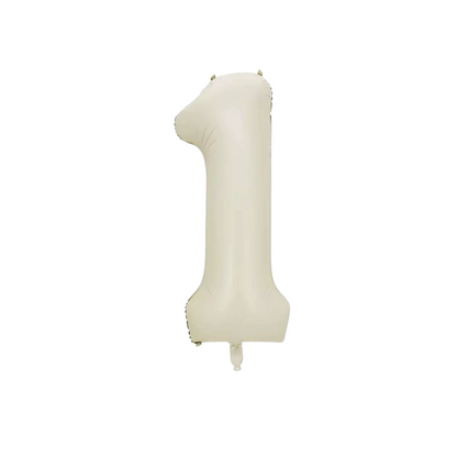 66cm Cream White Number 0 - 9