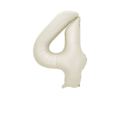 66cm Cream White Number 0 - 9