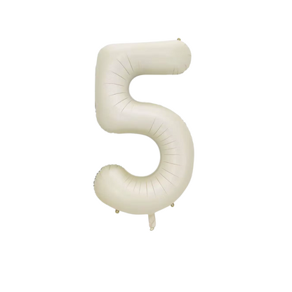66cm Cream White Number 0 - 9