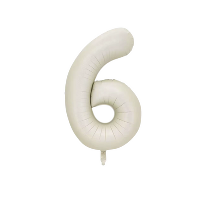 66cm Cream White Number 0 - 9