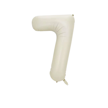 66cm Cream White Number 0 - 9