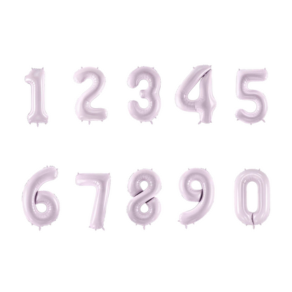 71 cm Pastel Purple Number Foil Balloon