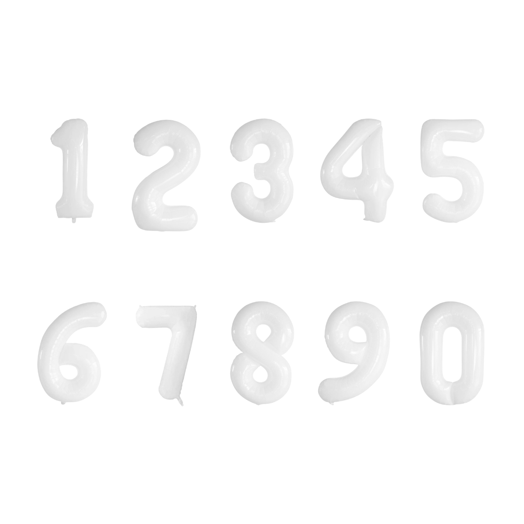 66cm White Number 0-9