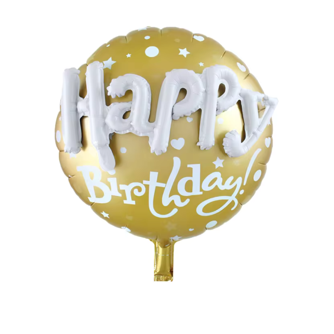 3D HAPPY BIRTHDAY ROUND SHAPE