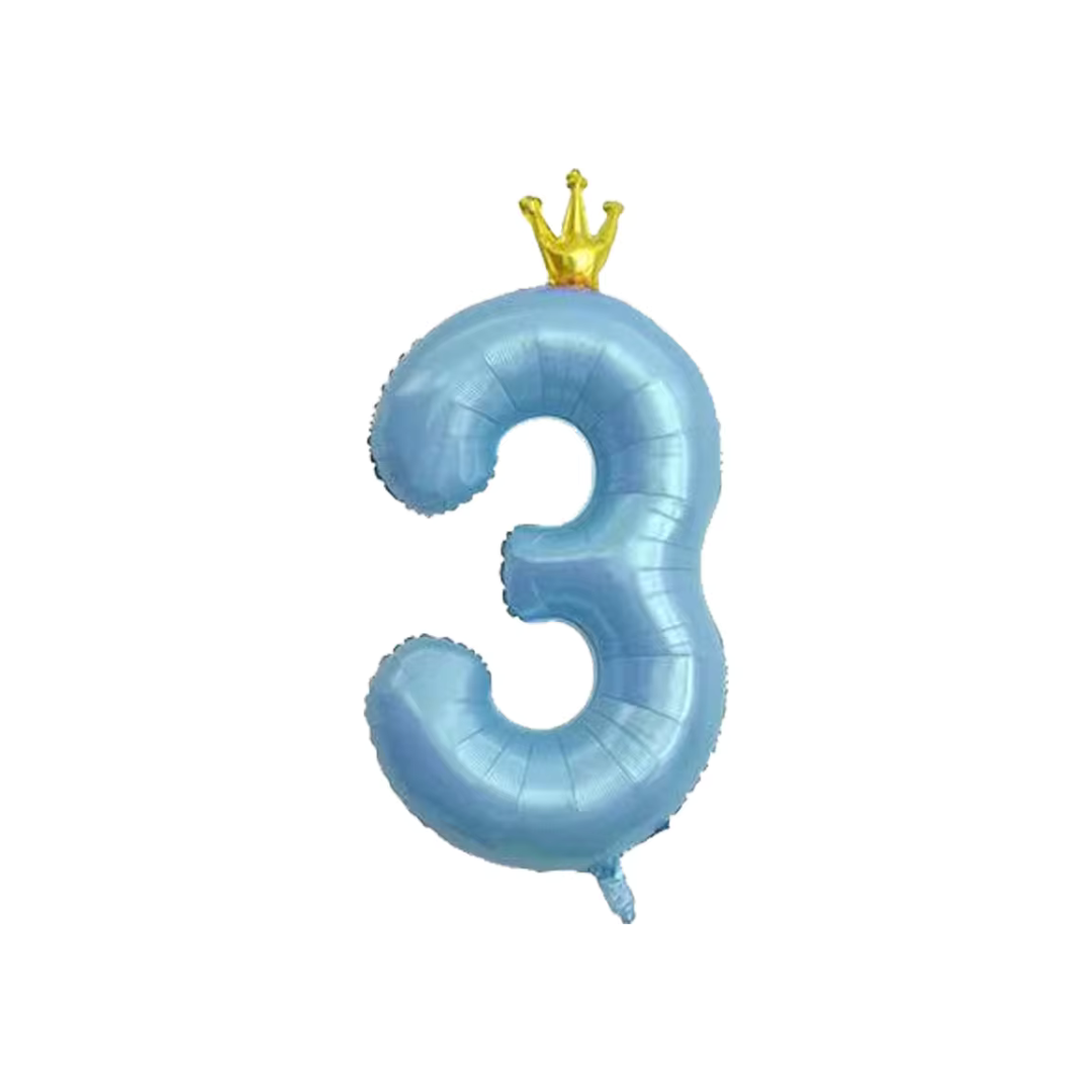 100cm Crown Blue Number 0-9