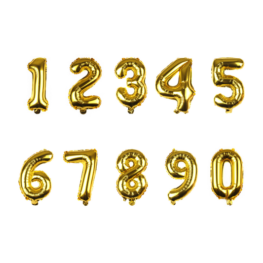 40cm Gold Number 0 -9
