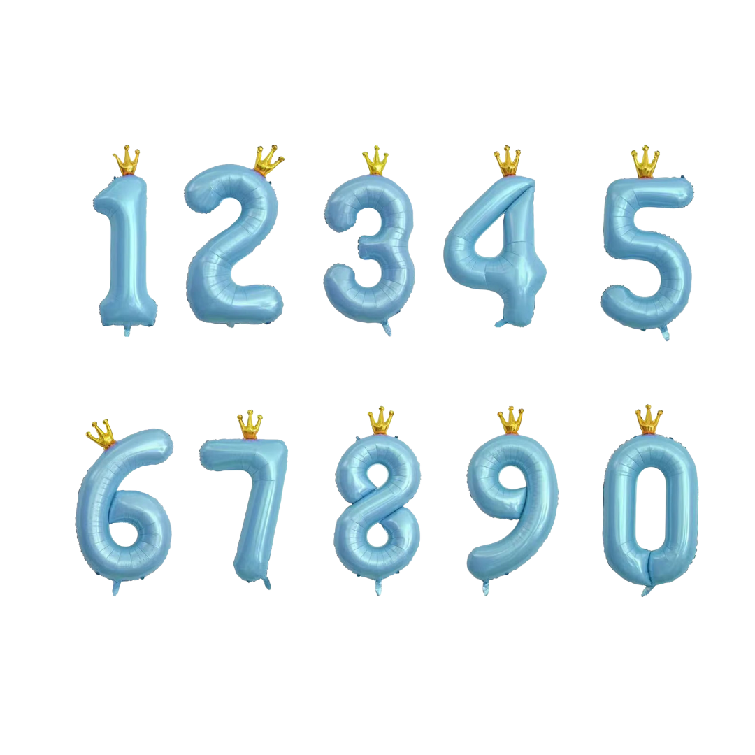100cm Crown Blue Number 0-9