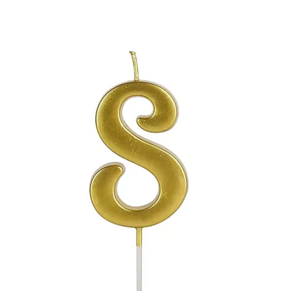 0 - 9 Metallic Gold Number Birthday Candles