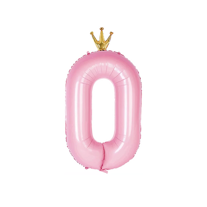100cm Crown Pink Number 0 - 9.