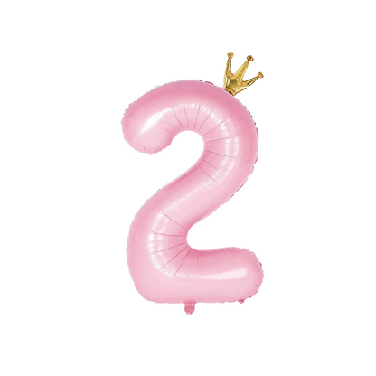 100cm Crown Pink Number 0 - 9.