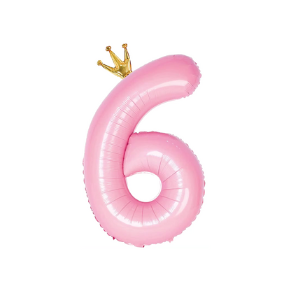 100cm Crown Pink Number 0 - 9.