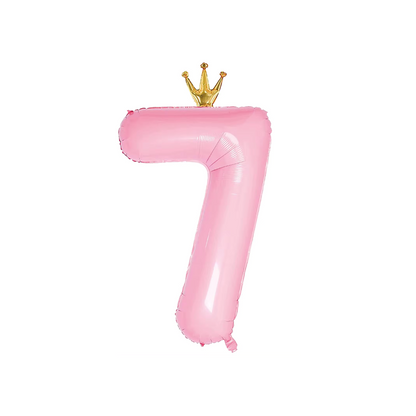 100cm Crown Pink Number 0 - 9.
