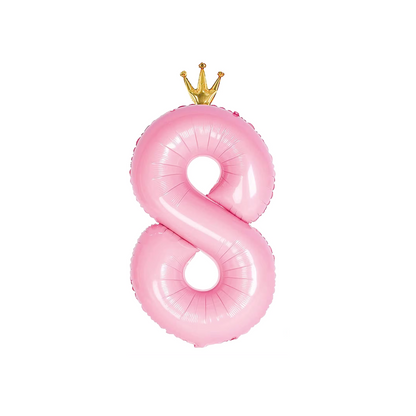 100cm Crown Pink Number 0 - 9.