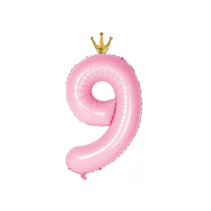 100cm Crown Pink Number 0 - 9.