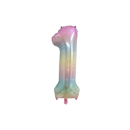 100cm Rainbow Gradient Star Number 0-9