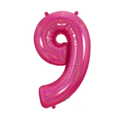 86cm Holographic Pink Number 0-9
