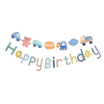 HAPPY BIRTHDAY FLAG BANNER