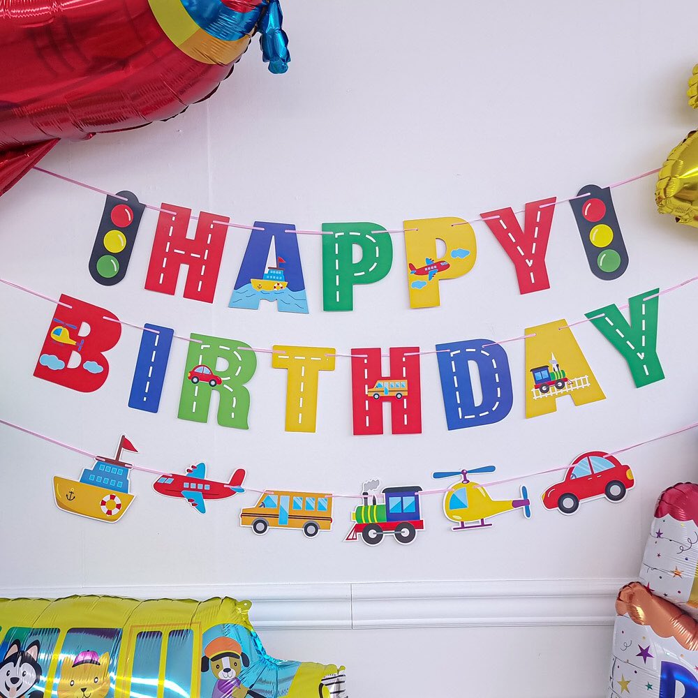 HAPPY BIRTHDAY FLAG BANNER
