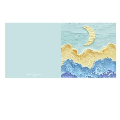 Simple creative oil painting greeting cards